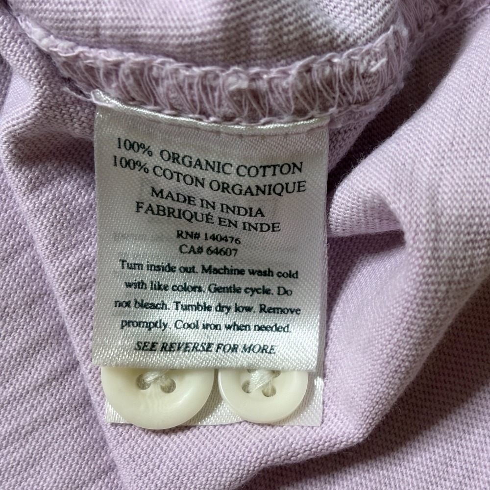 Faherty Sunwashed Knit Button-Up Shirt Mens L Purple Organic Cotton Long Sleeve - Picture 5 of 7